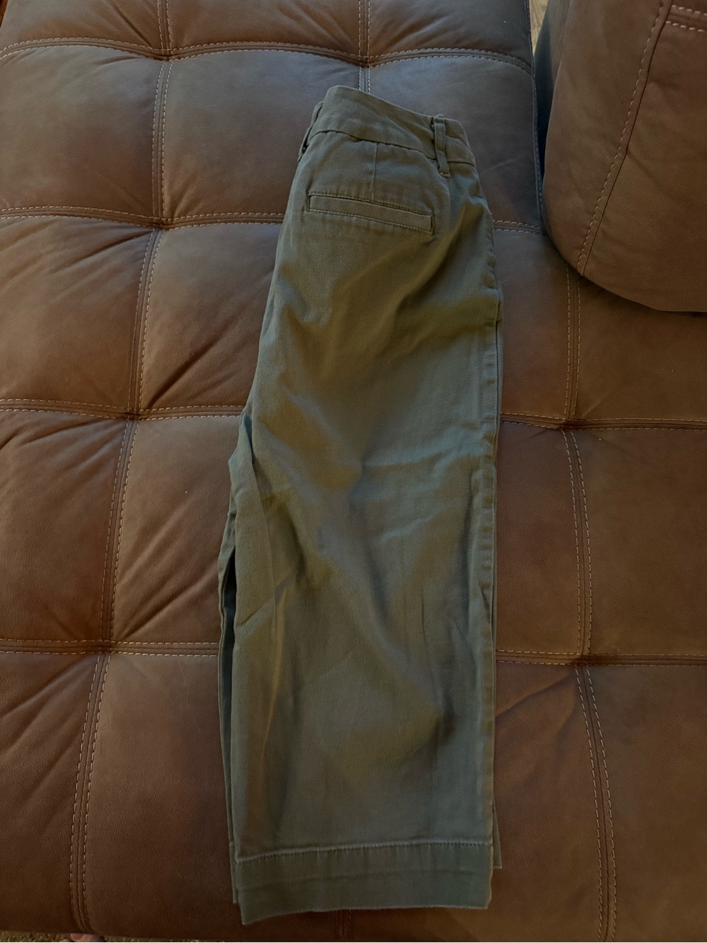 St. John's Bay Olive Green Petite Stretch Pants - Picture 3 of 4